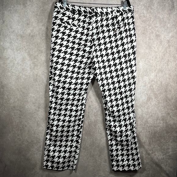Loudmouth Pants Mens 40X32 White Black Houndstooth Chino Golf Straight Preppy - Picture 6 of 11